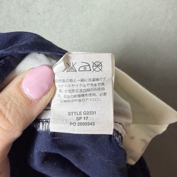 J.Crew Chino Shorts Navy Blue Shortie Pockets Women's Size 14 Casual - Picture 8 of 10